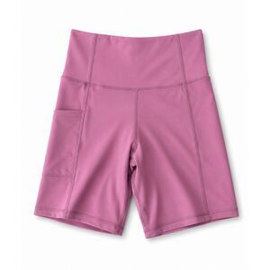 Starlemon Women's High Waisted Biker Shorts Pink Yoga Workout Pocket Athletic